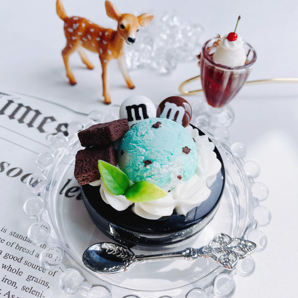 事務用 シャチハタ朱肉 40号 チョコミントアイスの朱肉 スイーツデコ