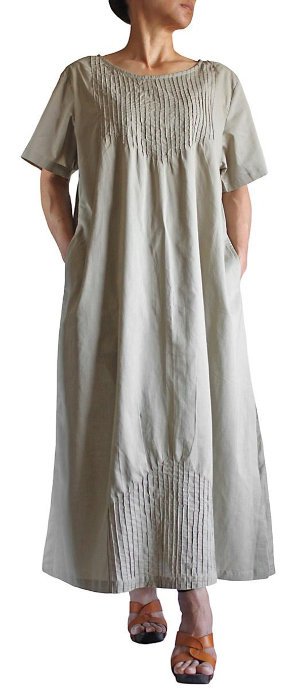 モスリン半袖カミーズドレス（DCG-017） 2枚目の画像