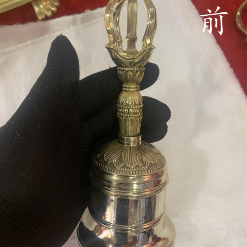 密教法具 真言宗 五鈷金剛鈴 鐘 寺院用仏具 真鍮製 17cm その他 密教法具 真言宗 五鈷金剛鈴 鐘 寺院用仏具 真鍮製 17cm その他