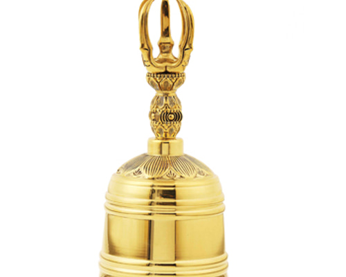 密教法具 真言宗 五鈷金剛鈴 鐘 寺院用仏具 真鍮製 17cm その他 密教法具 真言宗 五鈷金剛鈴 鐘 寺院用仏具 真鍮製 17cm その他