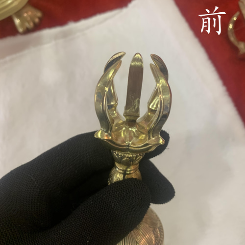 【修縁堂】密教法具 真言宗 五鈷鈴 金剛鈴 鐘 寺院用仏具 真鍮製 17cm 密教法具 真言宗 五鈷金剛鈴 鐘 寺院用仏具 真鍮製 17cm その他