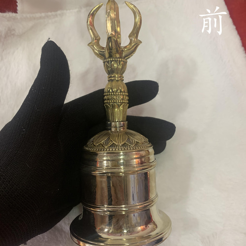 密教法具 真言宗 五鈷金剛鈴 鐘 寺院用仏具 真鍮製 17cm その他 密教法具 真言宗 五鈷金剛鈴 鐘 寺院用仏具 真鍮製 17cm その他