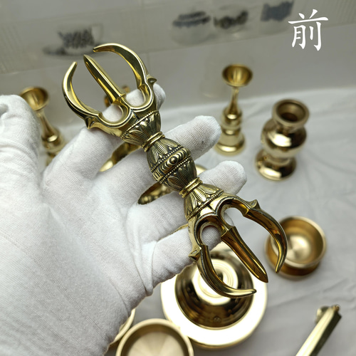 チベット仏教法器 真言宗 21点セット 密教 一面器 寺院用仏具 真鍮製