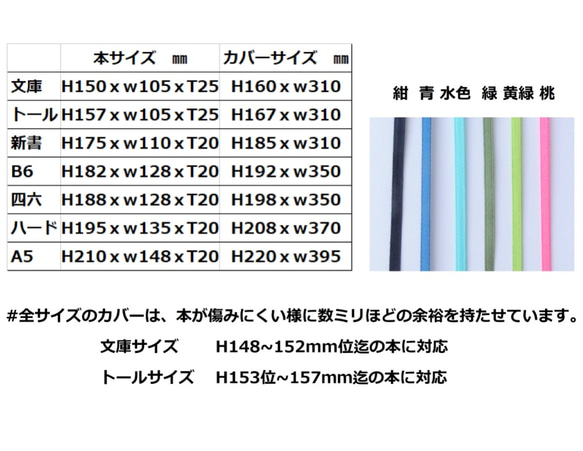 送料無料 ２コset1 文庫本カバー フレンチブル 接着芯付 7枚目の画像