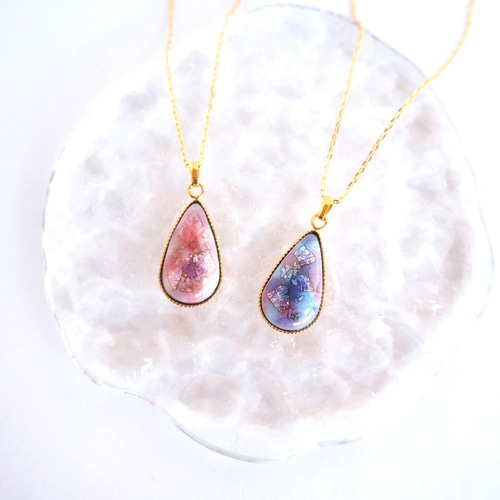 七宝焼 雨開の紫陽花ネックレス ネックレス・ペンダント mio min 七宝焼 雨開の紫陽花ネックレス ネックレス・ペンダント mio min