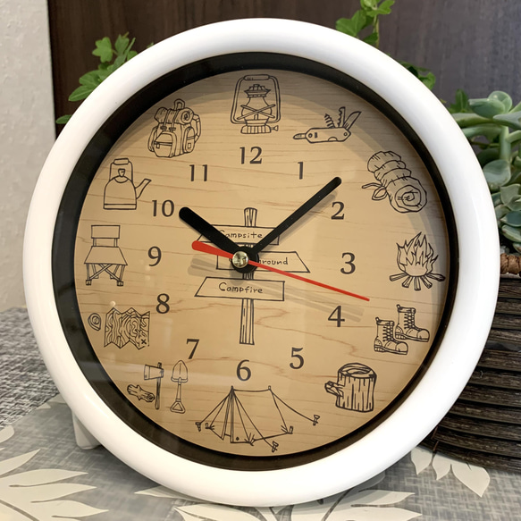 壁掛け時計キャンプデザイン アウトドアウォッチ インテリア 時計 オシャレ プレゼント clock wallclock 6枚目の画像