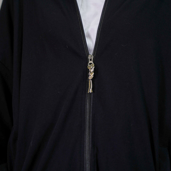 【優しい肌触り】刺繍 MA-1　ユニセックス　ジャケット 　ブラック 10枚目の画像