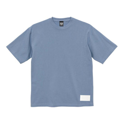 ※Tシャツ 極厚手 オーバーサイズ 無地 厚手 ゆったり 9.1オンス 大きめ リラックス パールブルー TA022 2枚目の画像