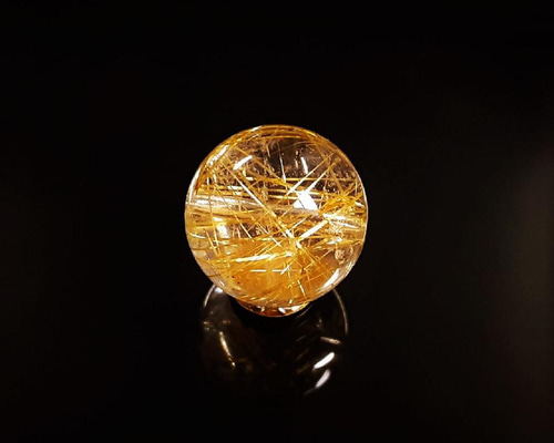 究極の1粒】１６ミリ 現品一点物 粒売り ゴールドルチル 金針水晶
