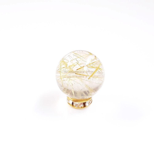 ゴールドルチル金針水晶✩︎⡱新品未使用✩︎⡱ 50mm ゴールドルチルクォーツ 丸玉 スフィア 金針水晶 - メルカリ