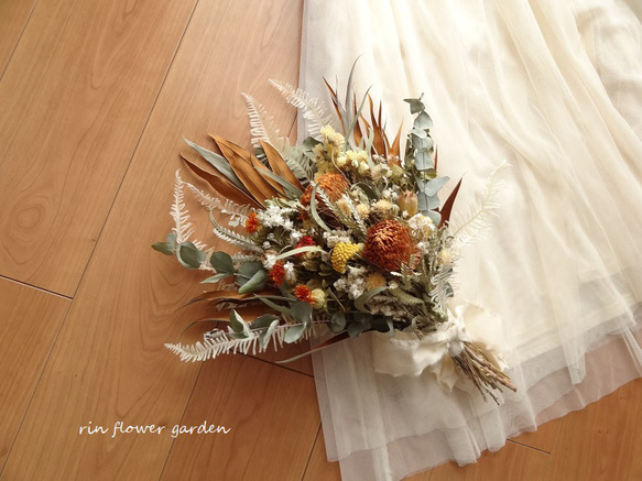 ネイティブフラワー ボタニカル ワイルドフラワー オレンジ