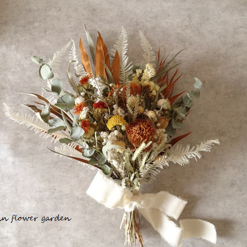 ネイティブフラワー ボタニカル ワイルドフラワー オレンジ