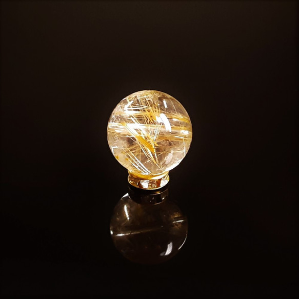 金針の集合体が美しい ゴールド タイチンルチル クォーツ 10mm