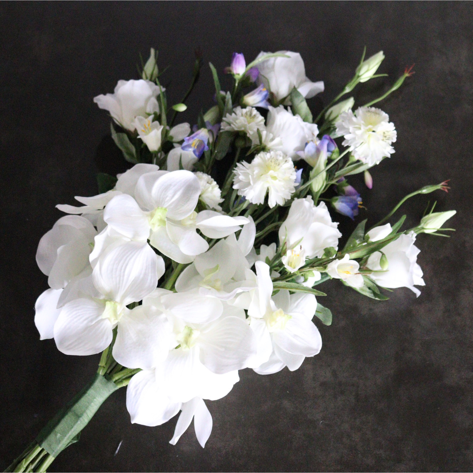 【即日発送】結婚式 和婚 和装前撮り ブライダル ファレノをたっぷり束ねた和風クラッチブーケ