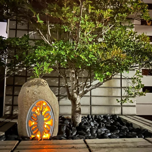 ガーデン ストーンオブジェ B ガーデンランプ 庭 石 ガーデン  