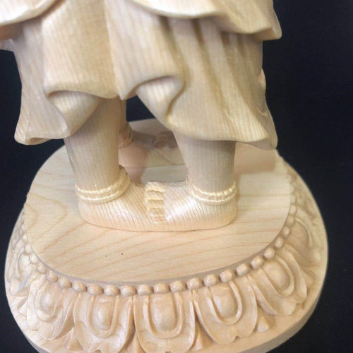 極上彫 高18cm 仏教工芸品 木彫仏像 精密彫刻 歓喜天 置物 職人手作り