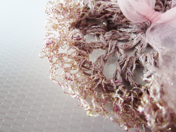 ◆桜ピンク◆揺れるヘアアクセサリー華やかさUP！♡ふわふわオーガンジーヘアゴム3099 12枚目の画像