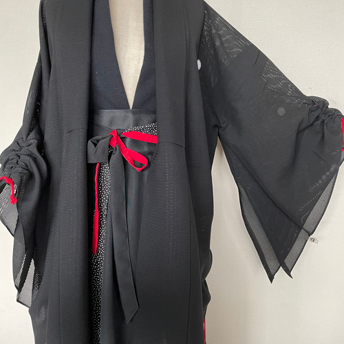 着物袖カーデ QF 着物袖カーデ 紺