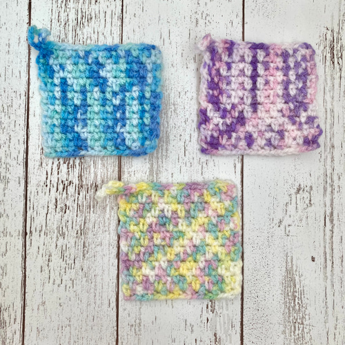 抗菌・防臭毛糸使用】アクリルエコたわし 四角 6枚セット その他