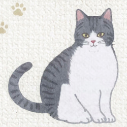 4匹のお出迎え猫のウォールステッカー（白インク印刷あり／耐水） 3枚目の画像