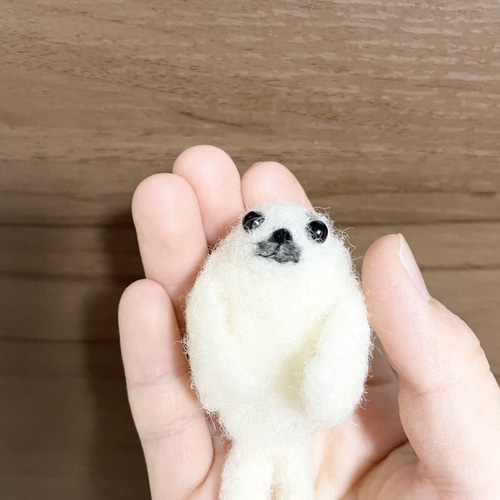 白アザラシ 羊毛フェルト 羊毛フェルト モカ＆ラテ 通販 13811440