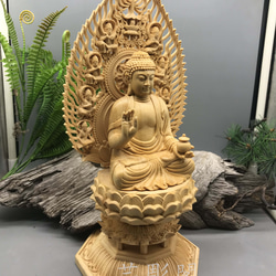 薬師如来座像  木彫仏像  極上品  供養品  仏教美術品 3枚目の画像