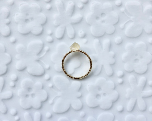 No.261 】ゴールドルチルクォーツのリング 指輪・リング ahm earrings