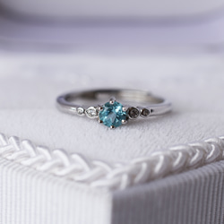 アパタイト指輪、リング：空、青、水色：透明感、大人かわいい：シルバー、ピンクゴールド：Creema限定【送料無料】 5枚目の画像