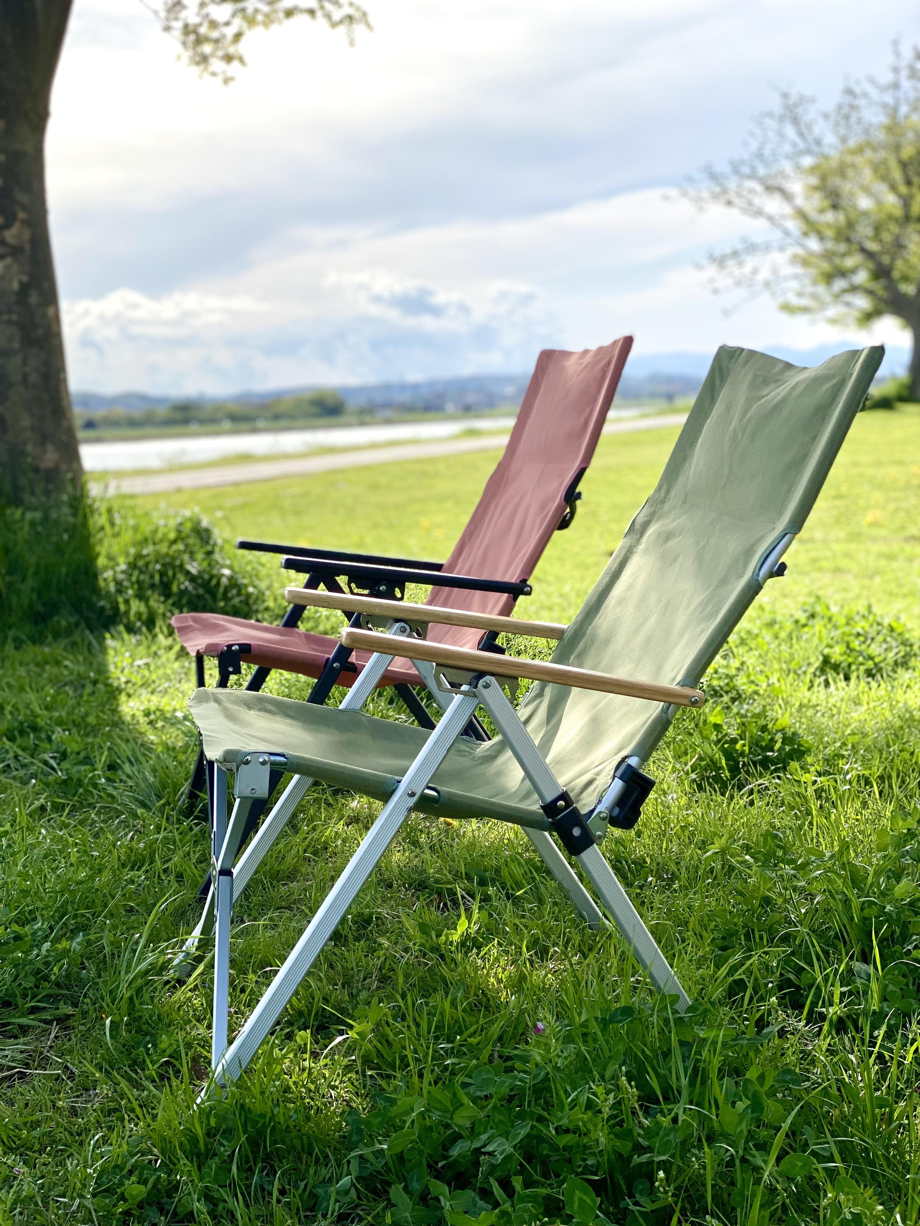 ヒッコリーストライプデニム＋防水帆布リクライニングチェアシート（受注オーダー） ヒッコリーストライプデニム＋防水帆布リクライニングチェア