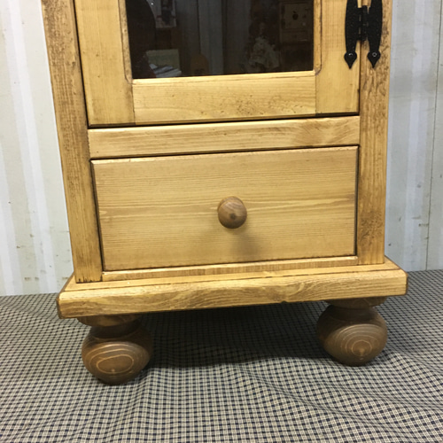 カントリーガラスキャビネット チェスト・キャビネット 北見ピノキオ