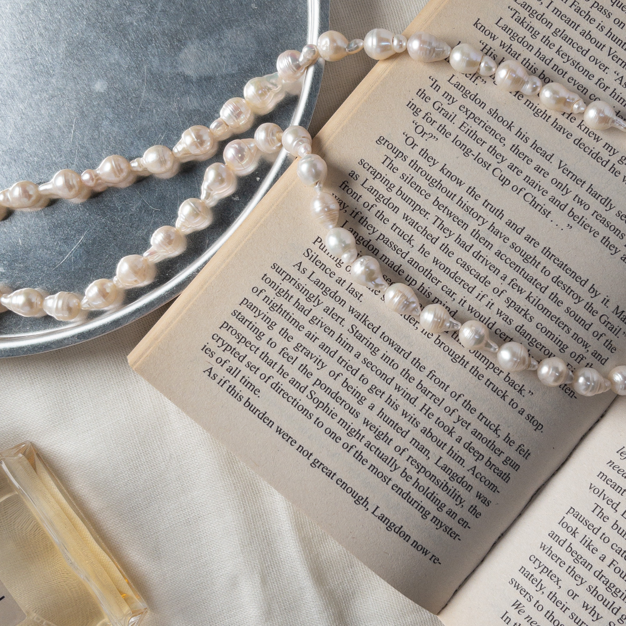 【1連】天然バロックパールケシビーズ(10㎜)_ティアドロップ