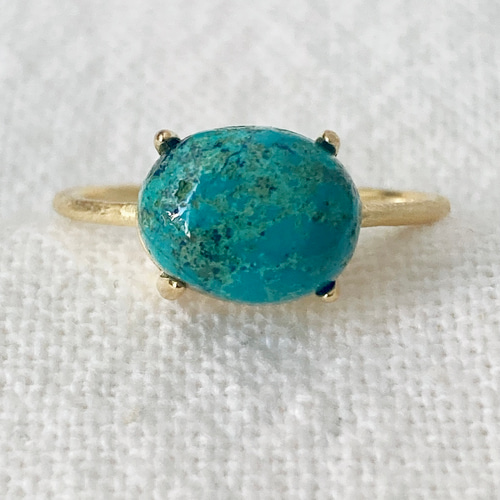 ラリマー カボションカット 約8x6mm / Silver925製 リング 指輪