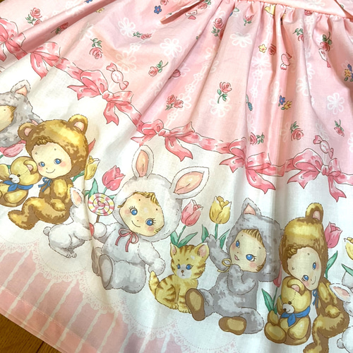 80㎝ 90㎝ ピンクのバックリボンワンピース ぷにぷにキャンディ