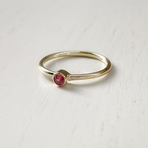 K10 丸い誕生石（天然石）リング 指輪・リング 4jewelry 通販｜Creema 