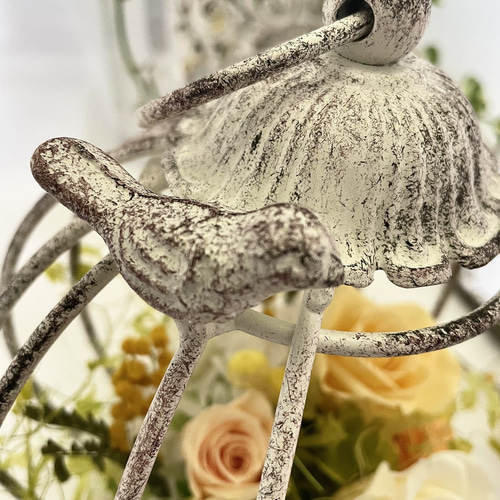 鳥かごアレンジ プリザーブドフラワー seed leaf53 通販