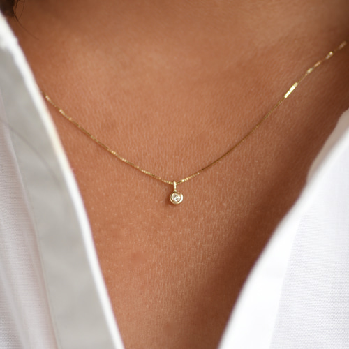 14金小さなダイヤモンドネックレス ネックレス・ペンダント Sayo 14金小さなダイヤモンドネックレス ネックレス・ペンダント Sayo