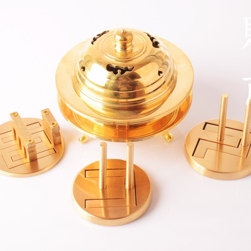 法器 真言宗 4点セット 火舎香炉 香印器 中院流·光明流·青龍印 法器 真言宗 4点セット 火舎香炉 香印器 中院流·光明流·青龍印