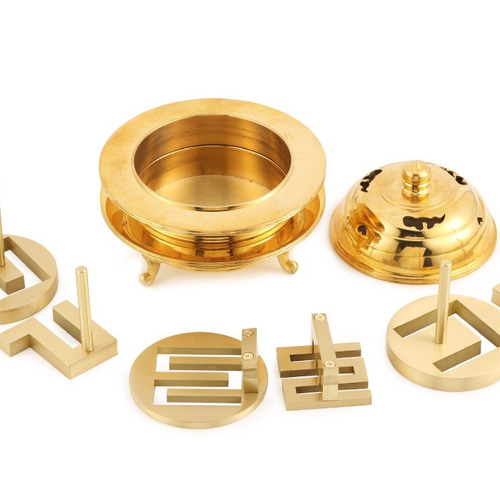 法器 真言宗 4点セット 火舎香炉 香印器 中院流·光明流·青龍印 法器 真言宗 4点セット 火舎香炉 香印器 中院流·光明流·青龍印