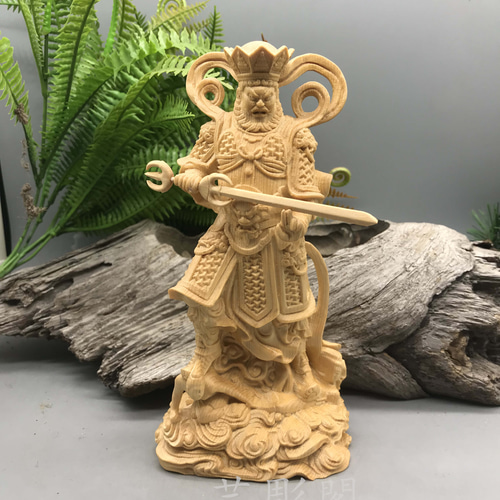 四天王仁王像 毘沙門天 極上品 木彫仏像 仏教美術 精密細工 置物