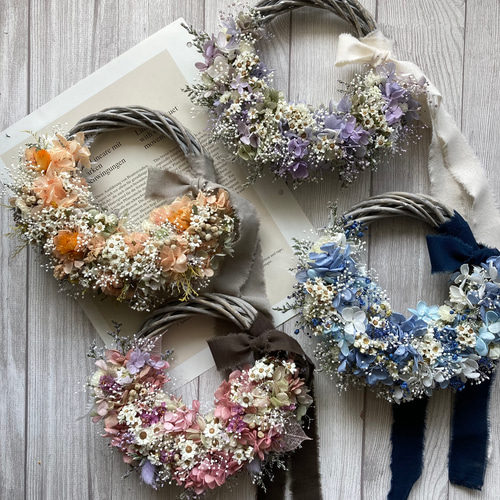 選べるカラー プリザーブドアジサイのリース 母の日ギフト2025