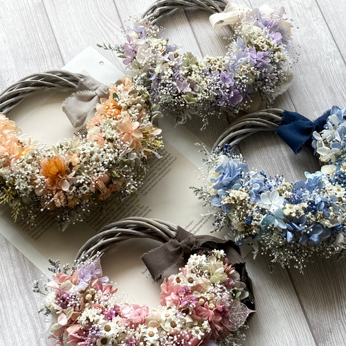 選べるカラー プリザーブドアジサイのリース 母の日ギフト2025 リース