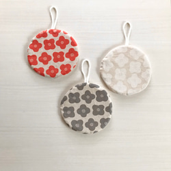 ミナペルホネン タンバリン生地パッチワーク ポットマット 鍋敷き