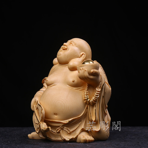 極上品 木彫仏像 切金 布袋様 七福神 細工精彫 置物 仏教工芸品 極上品 木彫仏像 切金 布袋様 七福神 細工精彫 置物 仏教工芸品