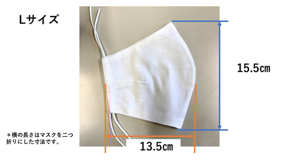 ハンドメイド　コイケマスク　Lサイズ（薄いグレーの横ストライプ） CKL-6 5枚目の画像