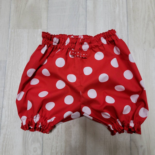 赤ドット　ワンピース♡赤色かぼちゃパンツ(しっぽ・リボン付き)♡ミニー SHEIN - ミニーちゃん ドット ワンピースの通販 by ♡'s shop