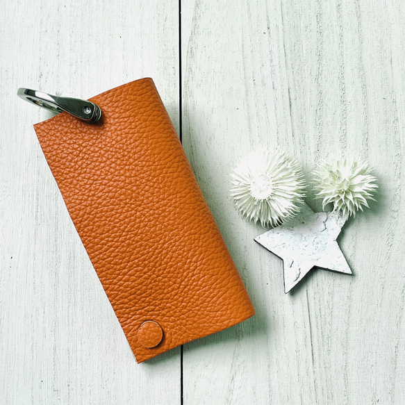 スマートキー対応　コンパクトキーケース(シーズーシルエットスタッズ)動物 4枚目の画像