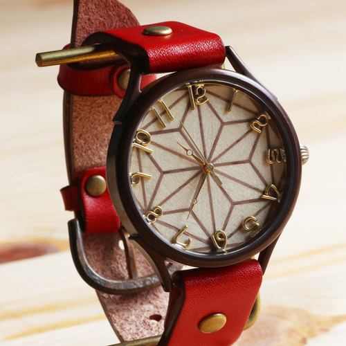 クリーマ限定 寄木で作るハンドメイドウォッチ Lサイズ Xサイズ WJ-11