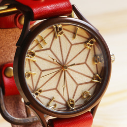 クリーマ限定 寄木で作るハンドメイドウォッチ Lサイズ Xサイズ WJ-11