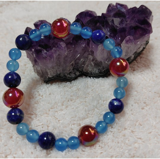 送料無料❣️「ラピスラズリ・ブルーメノウ・レッドオーラ」