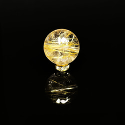 【透明感抜群の一粒】１５ミリ 一点物 1粒売り ゴールドルチル クォーツ 金針水晶 ＫＹＧ３５ お守り効果 天然石 3枚目の画像